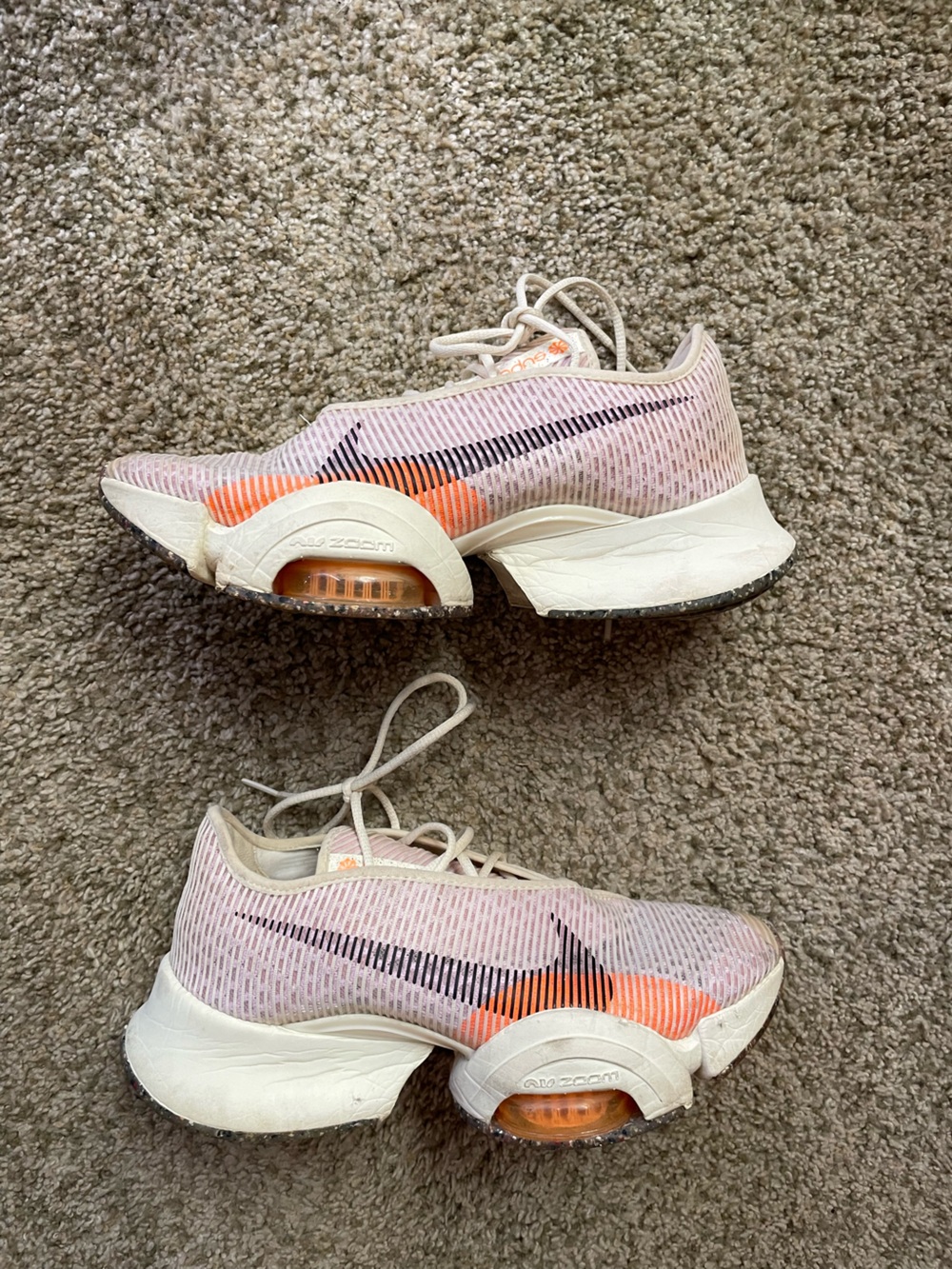 Nike Women’s Light Pink and Orange superrep 2 Sneakers weightlifting athleisure
